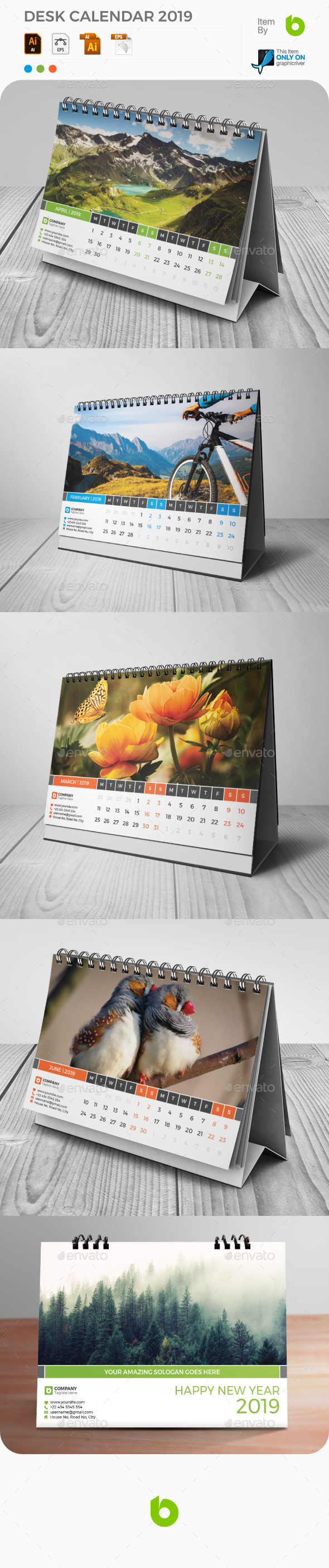 Desk Calendar 2019 - Calendars Stationery