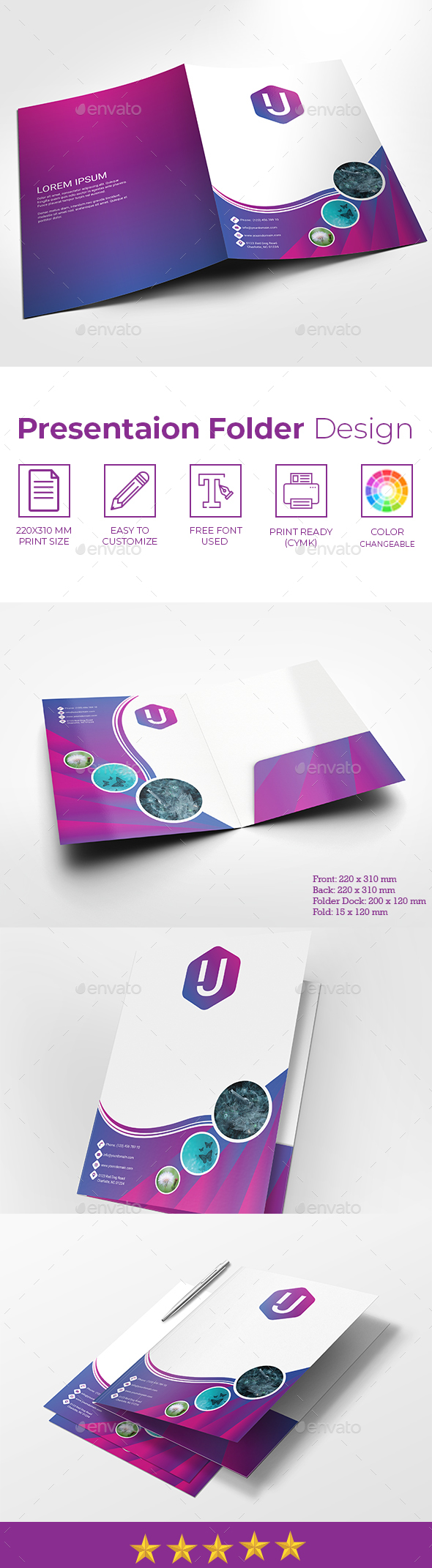 Presentation Folder - Stationery Print Templates