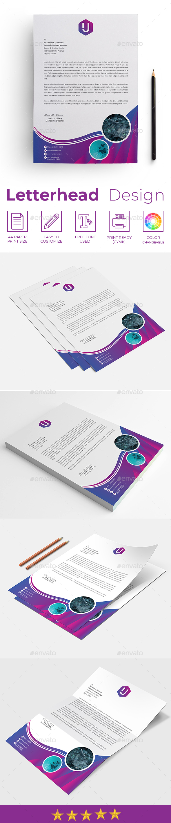 Letterhead - Stationery Print Templates
