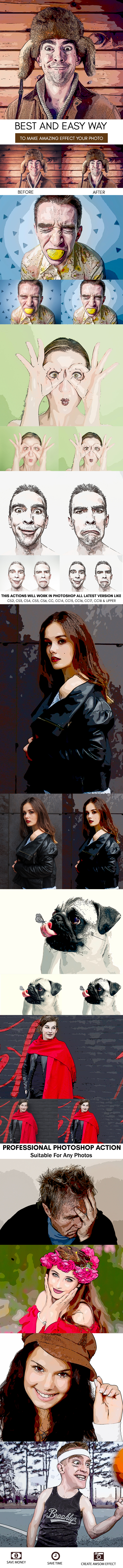 Cartoonize :: Photoshop Action