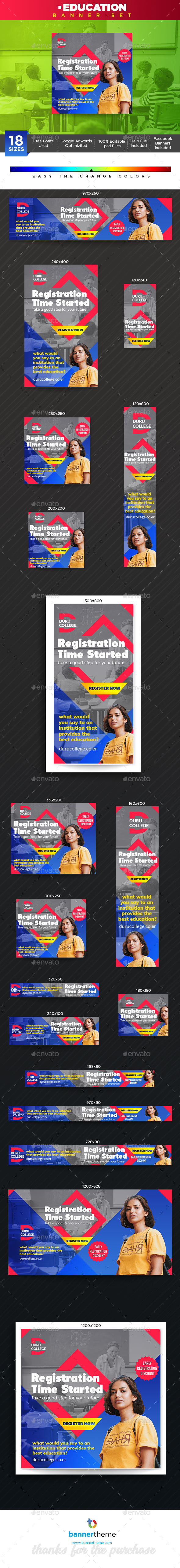 Education Banner - Banners & Ads Web Elements