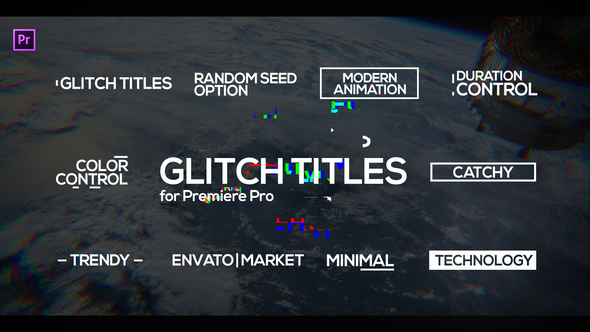 Digital Glitch Titles for Premiere Pro | Essential Graphics