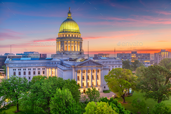 Madison, Wisconsin, USA State Capitol Stock Photo by SeanPavonePhoto