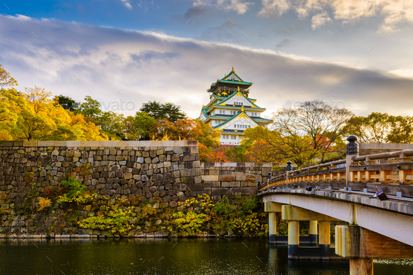 Osaka Castle in Autumn Stock Photo by SeanPavonePhoto ...