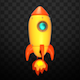 Isolated Cartoon Space Rocket II - VideoHive Item for Sale