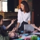 Young Men and Women Workgroup Are Talking Then Doing High Five During Meeting in Office - VideoHive Item for Sale