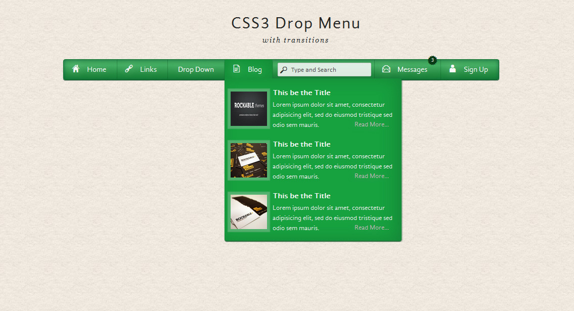 simple css drop menu