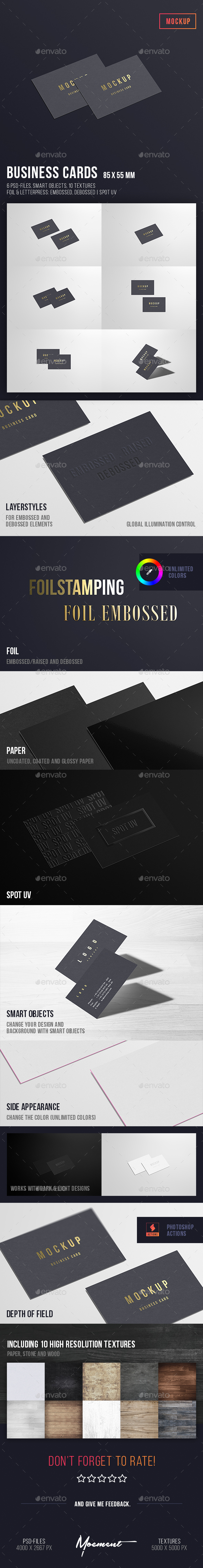 Business Cards Mockup 85x55 - Business Cards Print