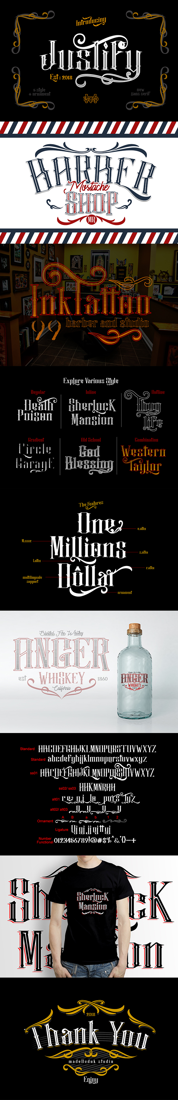 Justify I Font Package - Serif Fonts