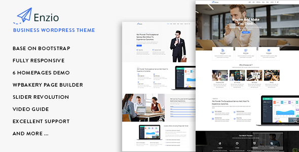 Enzio - Responsive Business WordPress Theme (Business)