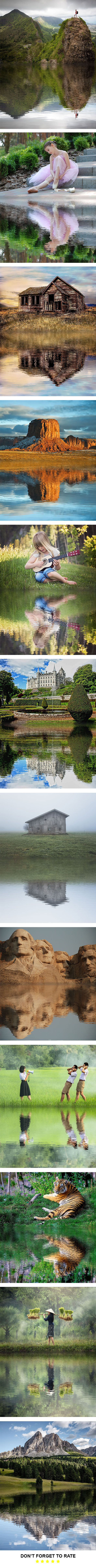 Water Reflection Photoshop Action - Photo Effects Actions