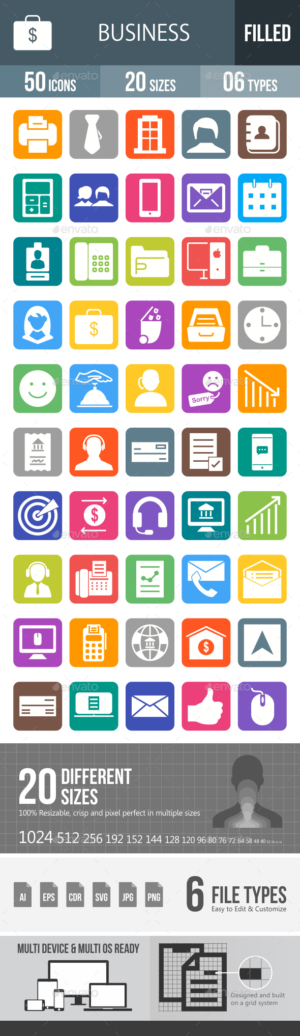 Business Glyph Inverted Icons - Icons
