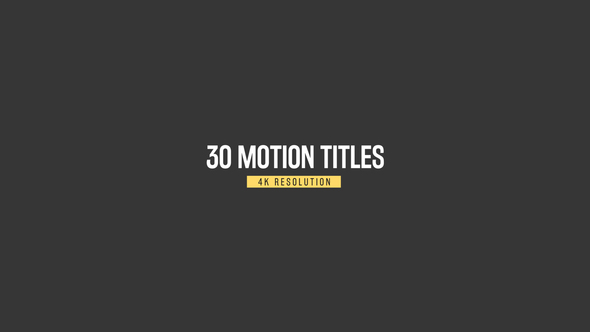 30 Cool and Clean Motion Titles