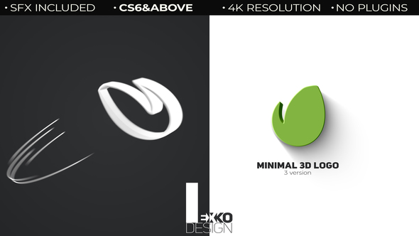 Minimal 3D Logo - VideoHive 22370419