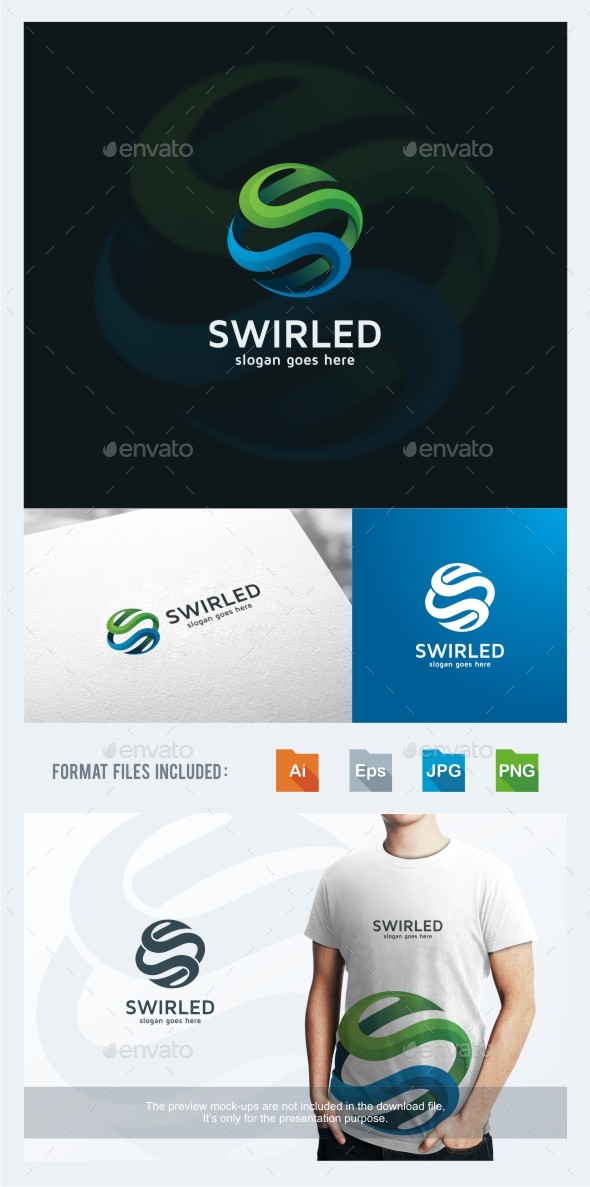 Swirled - Letter S Logo Template - Letters Logo Templates