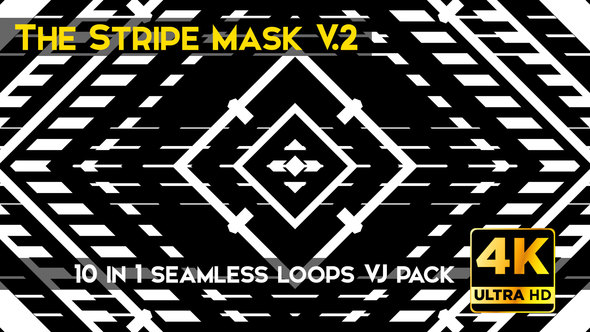 The Stripe Mask V.2 Vj Loops Pack