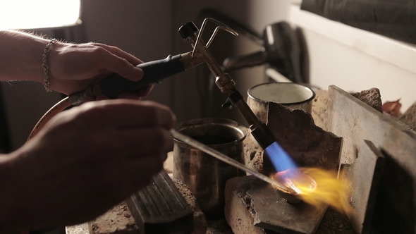 Melting of Silver By a Blowtorch