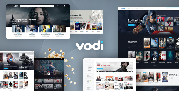 Vodi - Video Streaming and Magazine PSD Template - Film & TV Entertainment