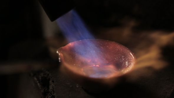Melting of Silver By a Blowtorch