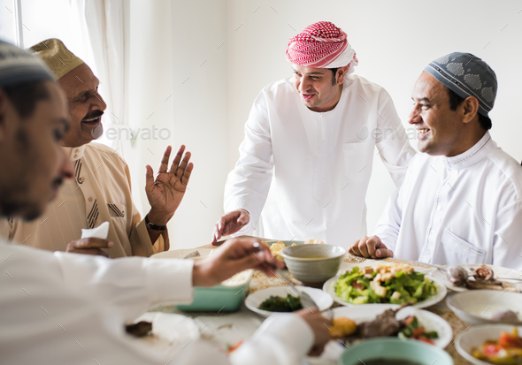 Muslim family having a Ramadan feast Stock Photo by Rawpixel | PhotoDune