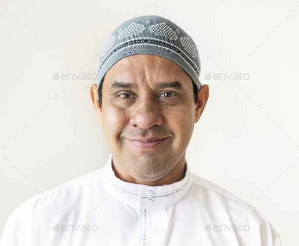 Portrait of a Muslim man - Stock Photo - Images