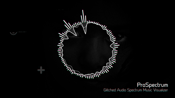 Glitched Audio Spectrum Music Visualizer