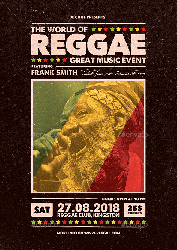 Reggae Flyer/Poster - Concerts Events