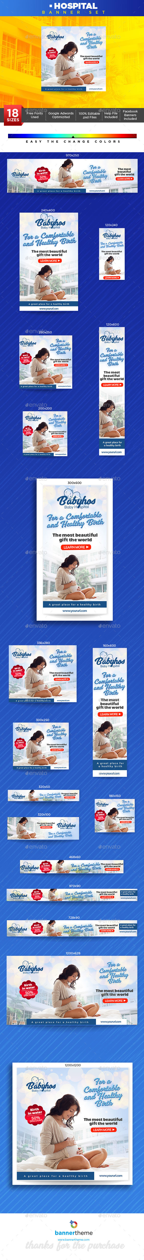 Hospital Banner - Banners & Ads Web Elements
