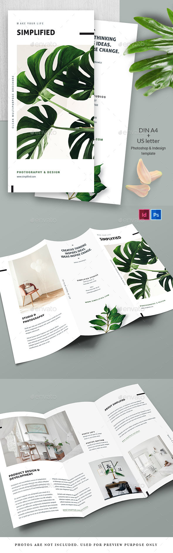 Minimal Trifold Brochure - Brochures Print Templates