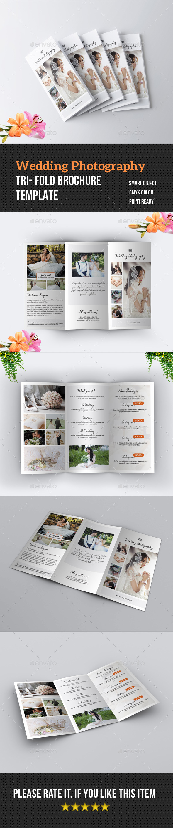 Wedding Photography Tri-Fold Brochure - Corporate Brochures