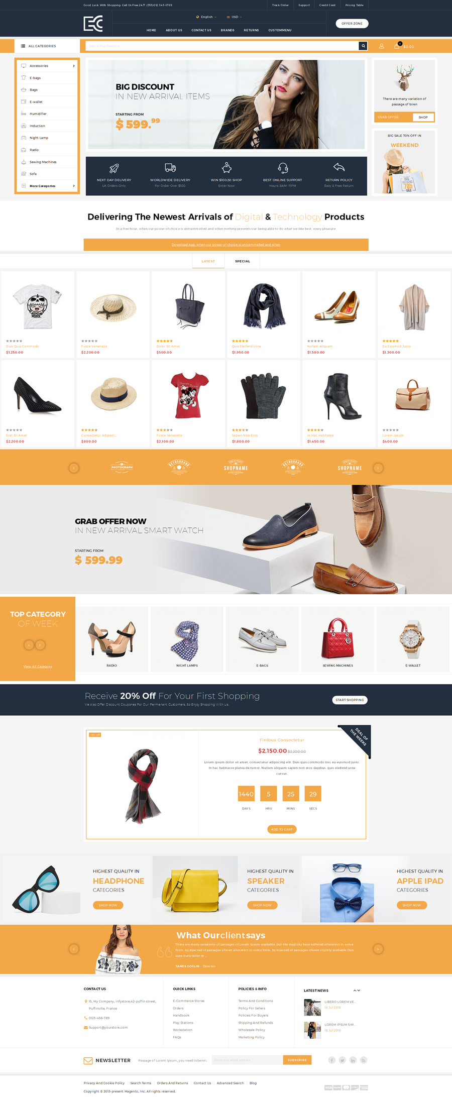 eCode - Responsive Magento 2 Theme by TemplateMela | ThemeForest