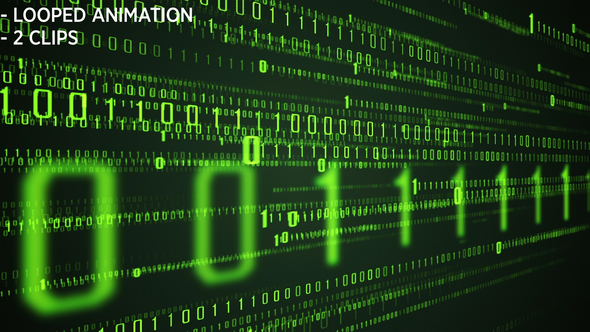 Digital Binary Data Array Perspective, Motion Graphics | VideoHive