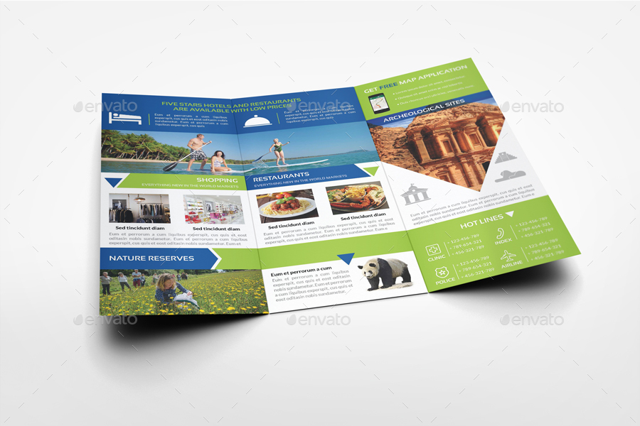 Travel Guide Tri Fold Brochure Template in Brochure Templates - product preview 3