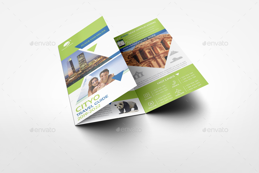 Travel Guide Tri Fold Brochure Template in Brochure Templates - product preview 4