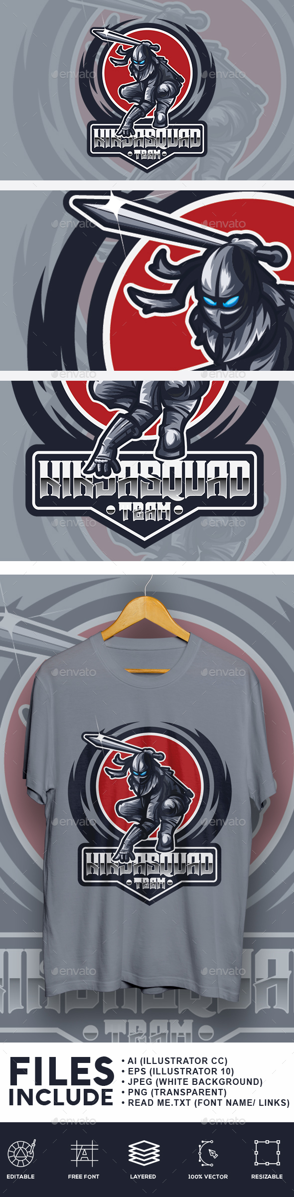 Ninja Squad Logo - Humans Logo Templates