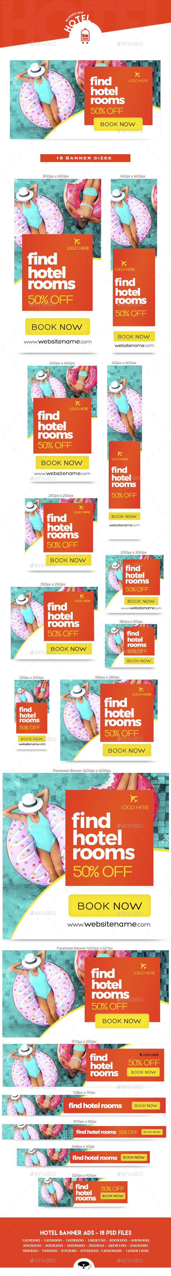 Hotel Banner Ads - Banners & Ads Web Elements