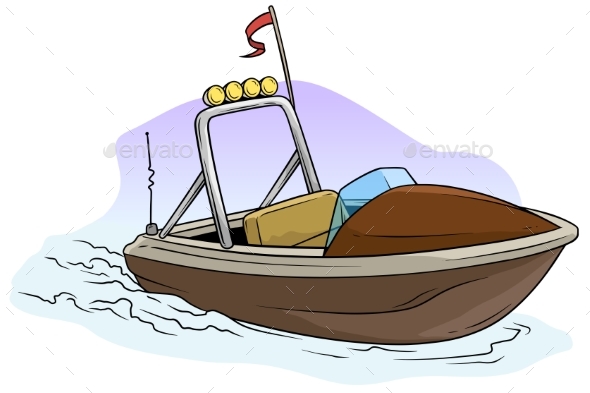 speed boat cartoon