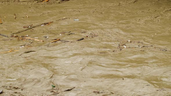 Dirty Water. Sea River Lake Rubbish Pollution. Sewage Floating. Global Warming  alt