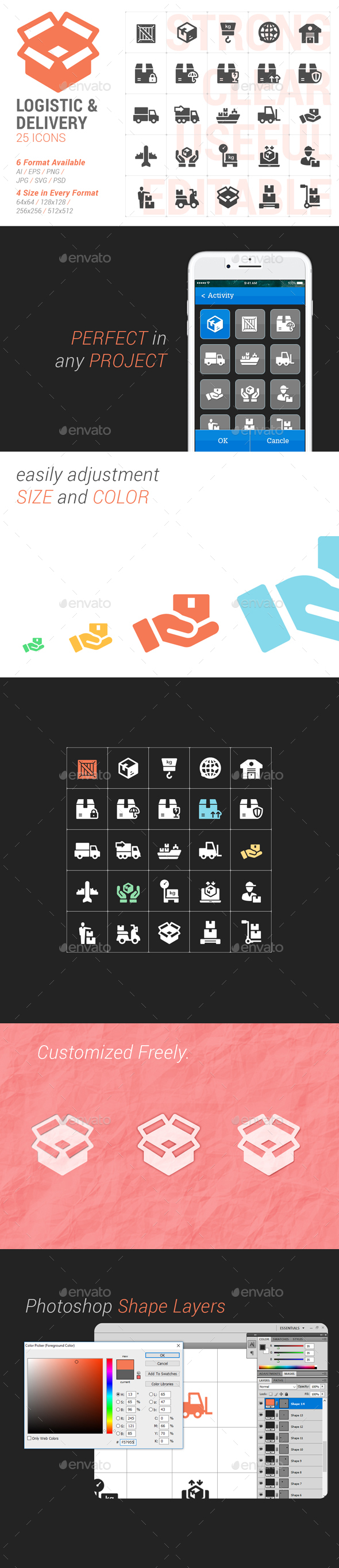 25 Logistic & Delivery Filled Icon - Icons