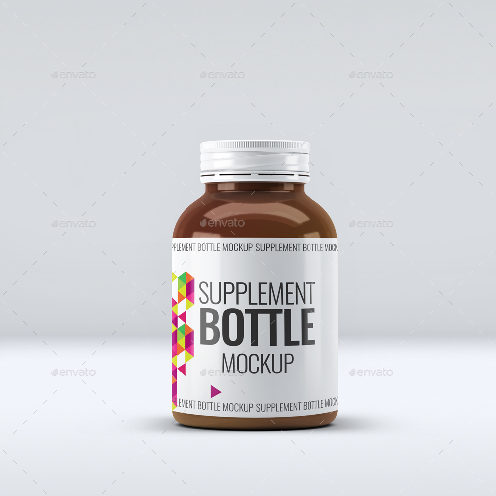 Supplement Bottle Mock-Up, Graphics | GraphicRiver