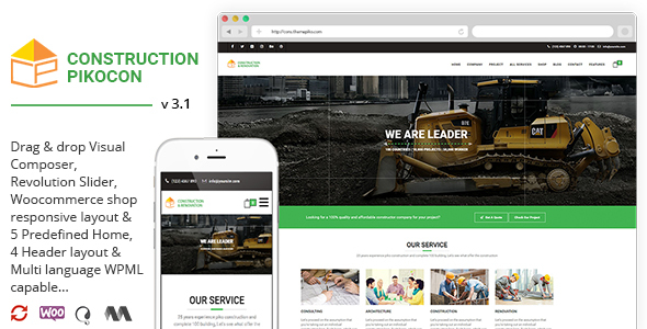 Piko-construct – Construction WordPress Theme