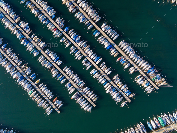Aerial view of Ouchy waterfront in Lausanne, Switzerland Stock Photo by sam741002