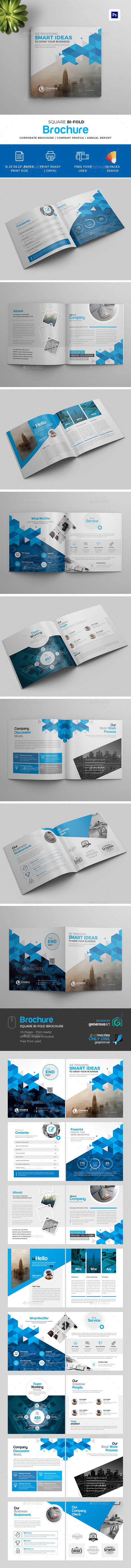 Square Bi-Fold Brochure - Brochures Print Templates