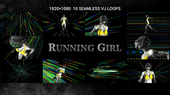 Running Girl VJ Pack