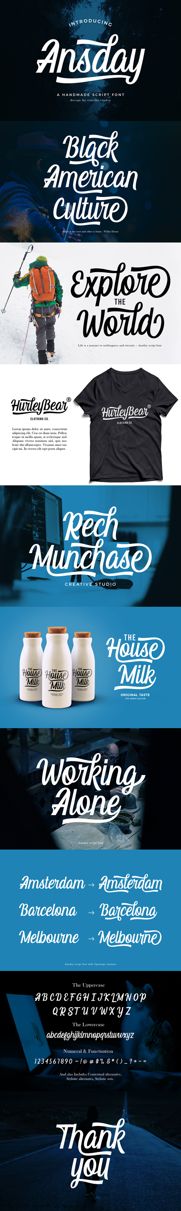 Ansday Script - Script Fonts