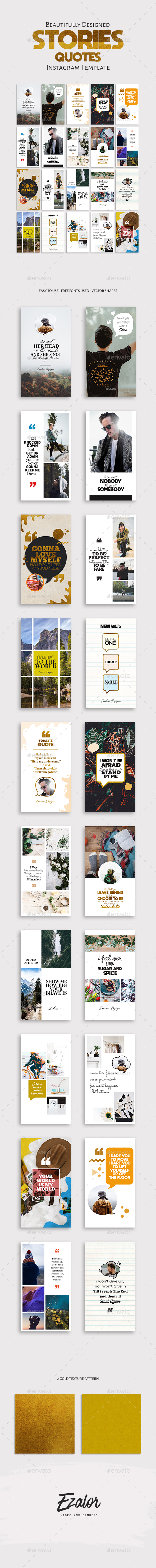 Stories Quotes Template - Social Media Web Elements