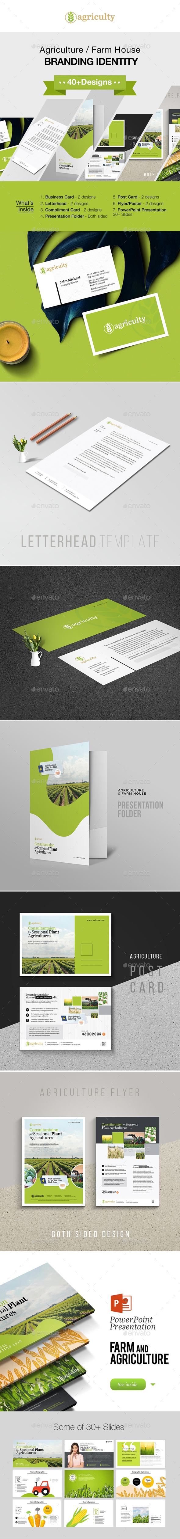 Agriculture Farm House Branding Identity - Stationery Print Templates