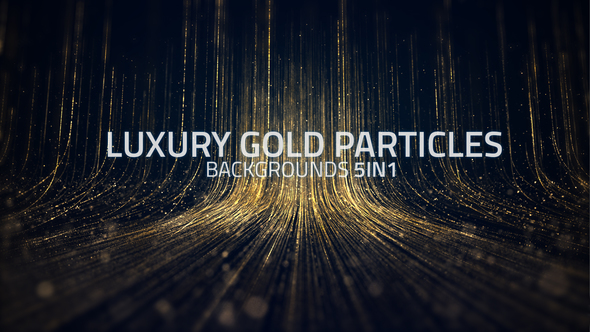 Luxury Gold Particles Backgrounds 5in1