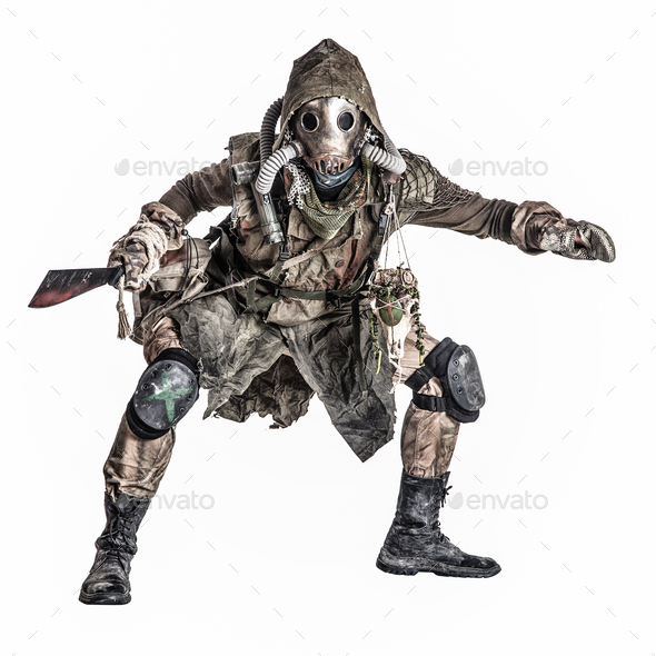 Grimy mutant creature of nuclear apocalypse world - Stock Photo - Images