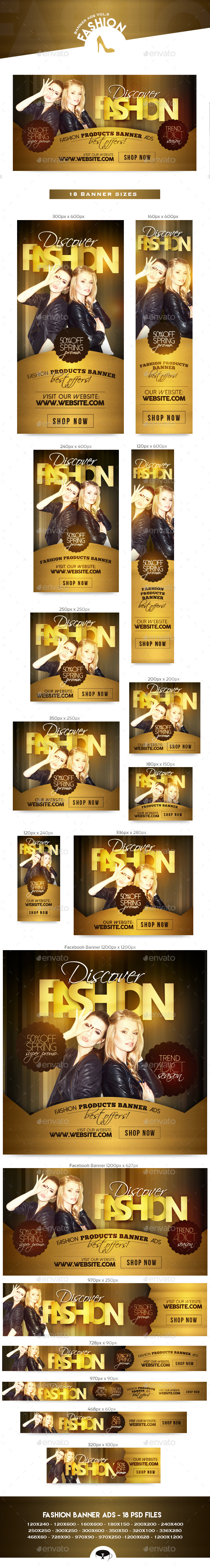 Fashion Banner Ads Vol.5 - Banners & Ads Web Elements